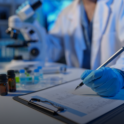 분석법 개발 및 밸리데이션, 불순물 구조 규명,<br class='mo'>유전독성 평가, CMC 연구, CTD 작성 등 <br class='mo'>원료의약품 연구개발과 품질 확보를 위한 <br class='mo'>전반적인 분석 역량을 보유하고 있습니다.